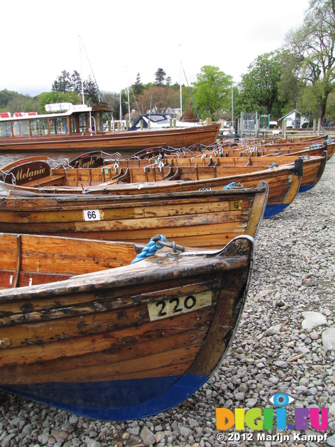 SX22273 Row of wooden boats